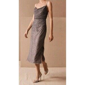 Anthropologie Forever That Girl Lavender Sequin Midi Dress